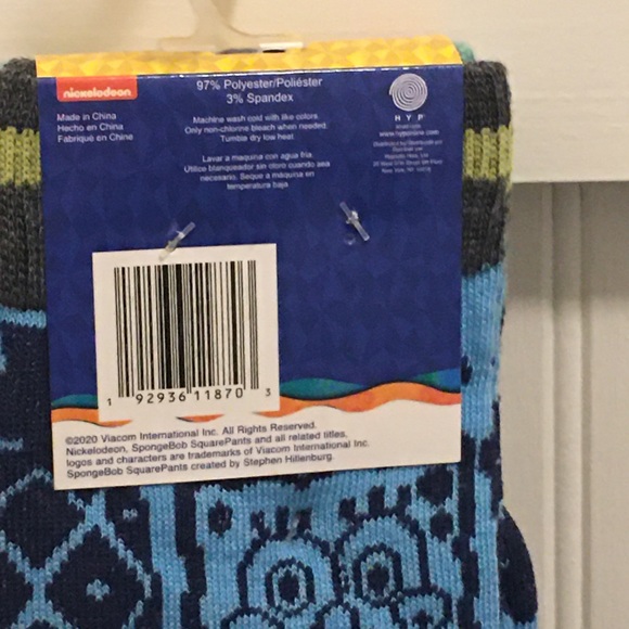 Nickelodeon Spongebob Crew Socks - Picture 3 of 4